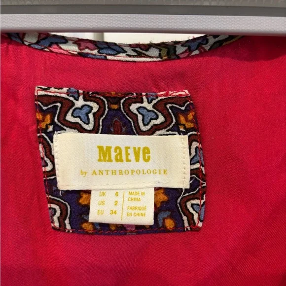 Maeve Anthropologie Multicolor Floral Midi Dress. Size 2. - Picture 3 of 9